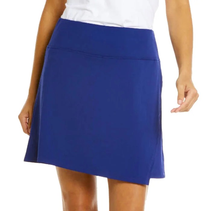 IBKUL Womens Solid Skort - Navy denim skirt durable