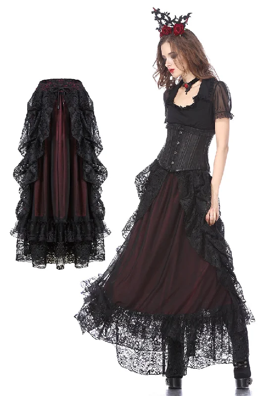Gothic eleglant court skirt (price no incl. petticoat) KW123RD denim skirt durable