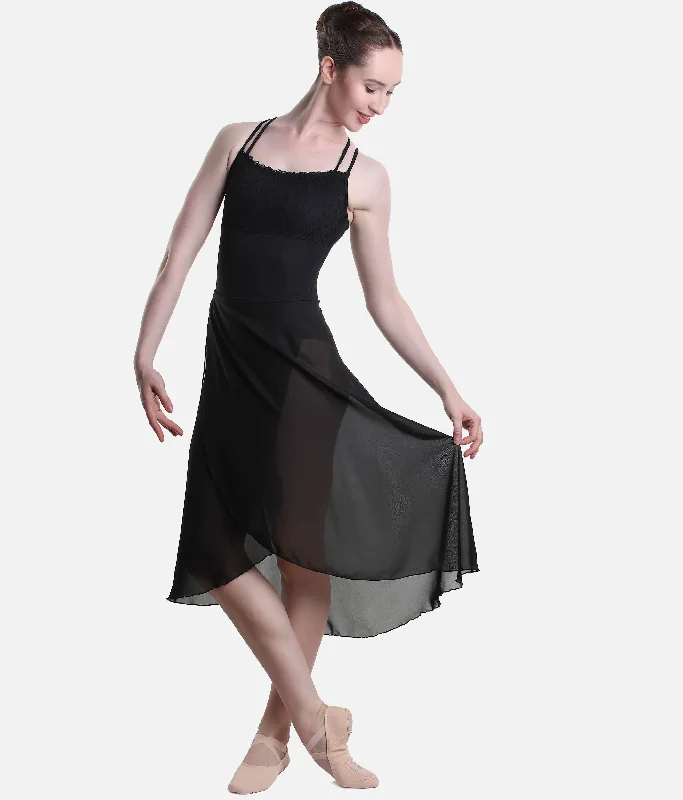 Long Wrap Ballet Skirt, Pull On - SL227 high slit skirt