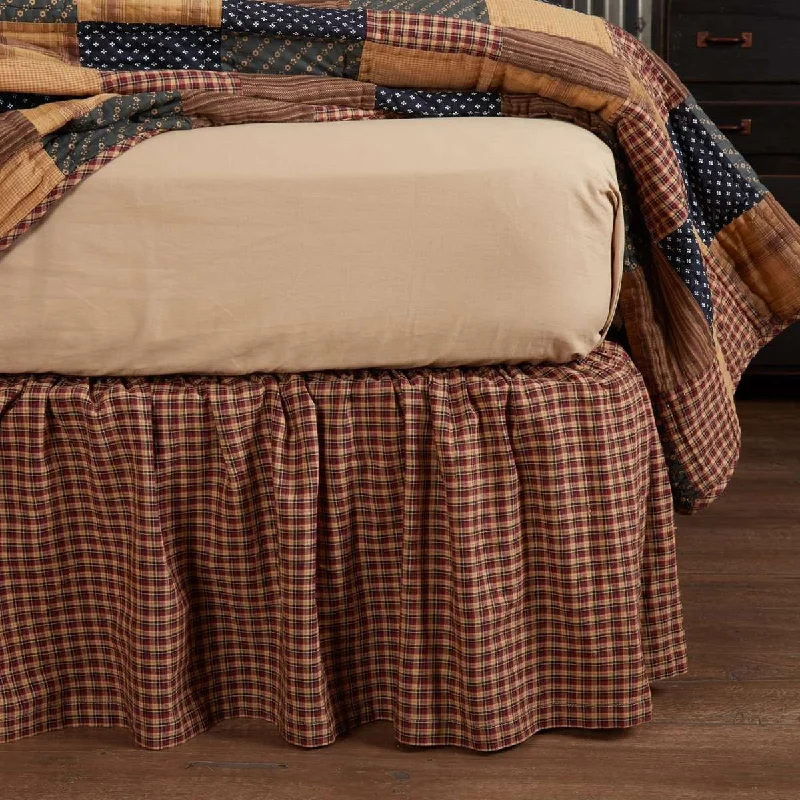 Patriotic Patch Bed Skirts Deep Red, Khaki, Navy VHC Brands wrap skirt elegant