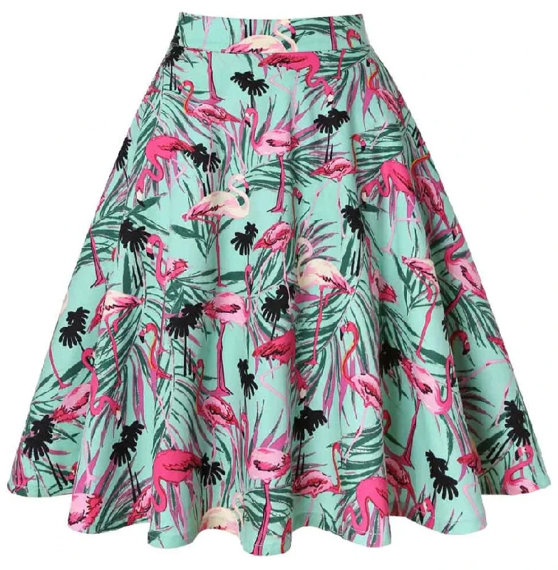 Pink Flamingo Circle Skirt lace skirt delicate