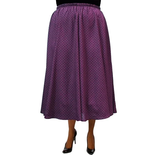 Plum Diamonds 8-Gore Plus Size Skirt velvet skirt sumptuous