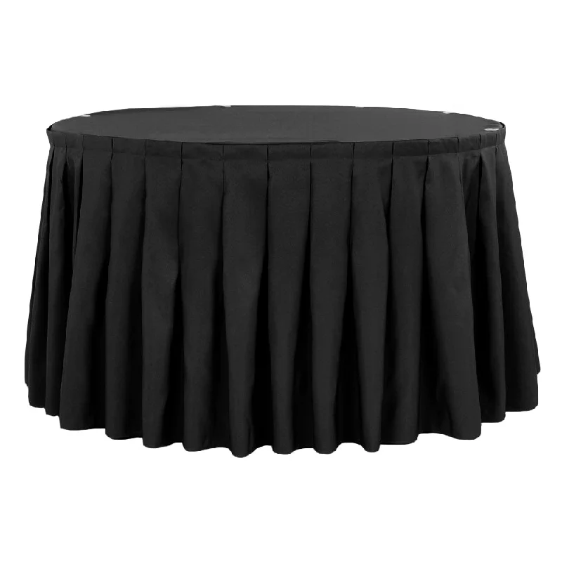 Polyester 17ft Table Skirt - Black midi skirt versatile