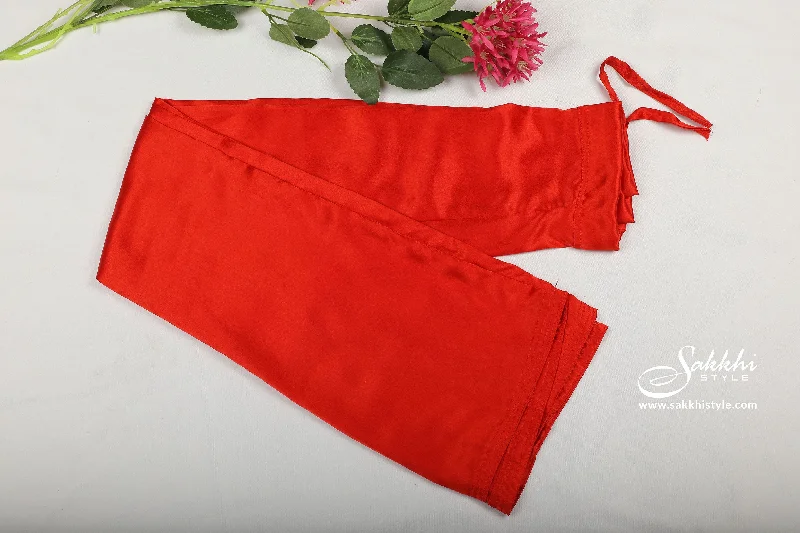 red Women's Satin inskirt saree petticoat cashmere skirt rich