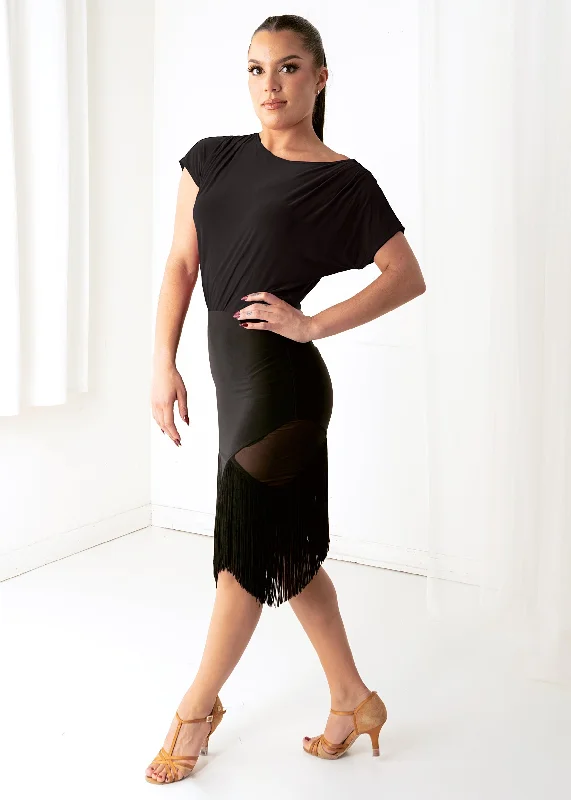 Rosalina Fringe Skirt wool skirt warm