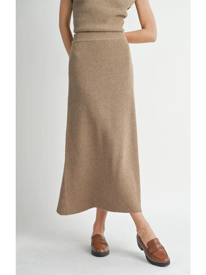 CROSBY SWEATER MIDI SKIRT casual skirt length