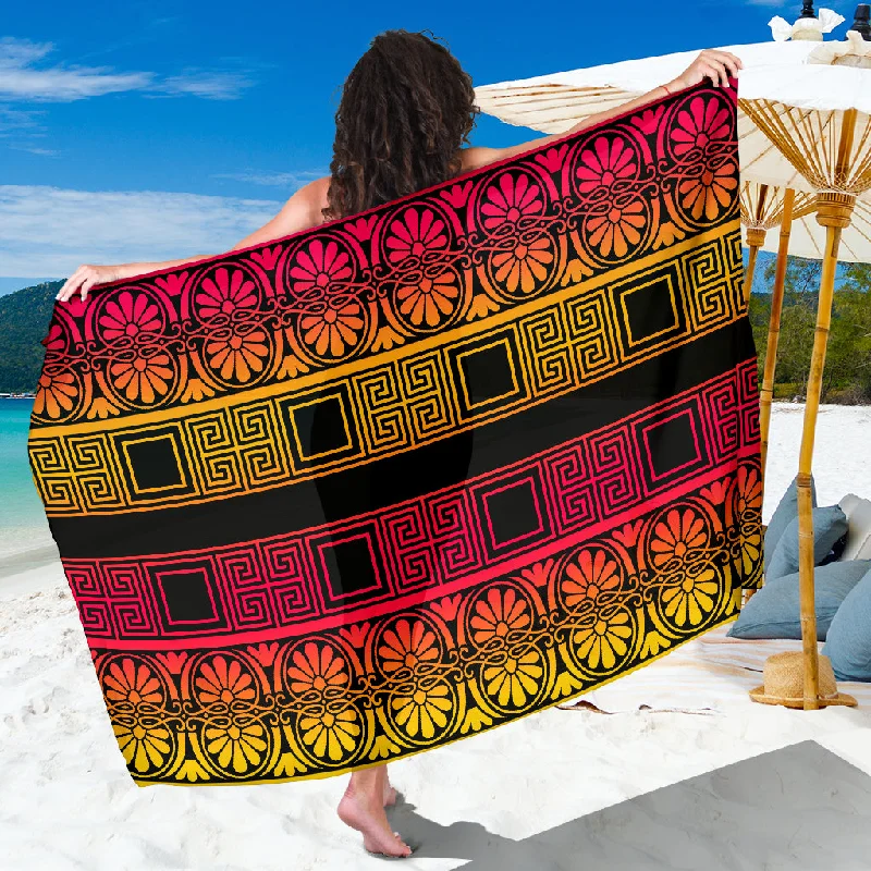 Sarong Yellow & Pink Gradient belted skirt waist