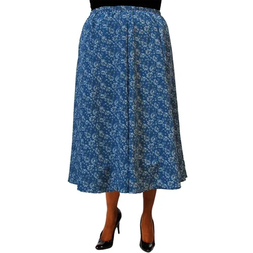 Sigrid Teal 8-Gore Plus Size Skirt velvet skirt luxurious