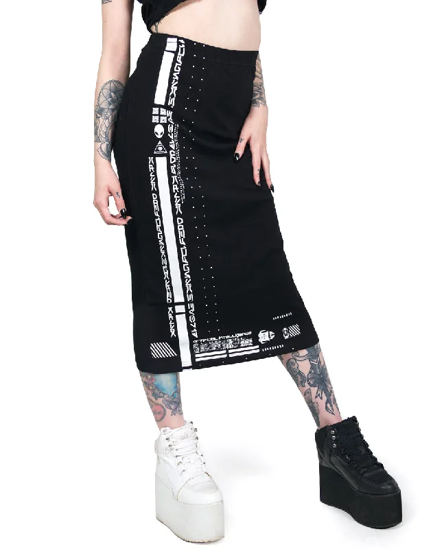 STRETCH MAXI SKIRT NEO FUTURE lace skirt elegant